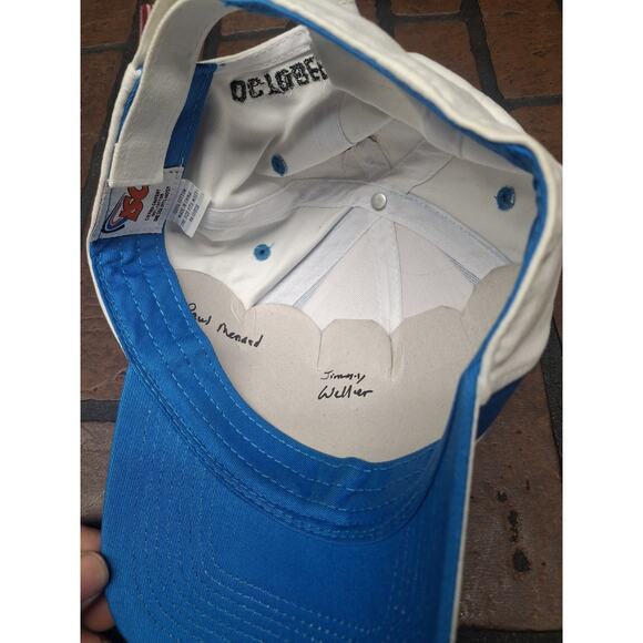 Paul Menard And Jimmy Weller Signed Geico 500 Talledega NASCAR Hat - Picture 3 of 3